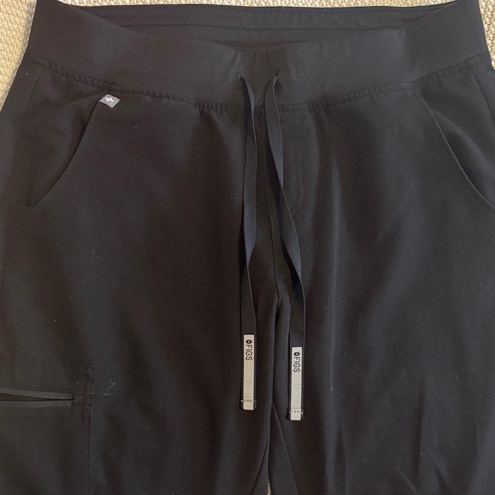 Figs Black Joggers with Drawstring